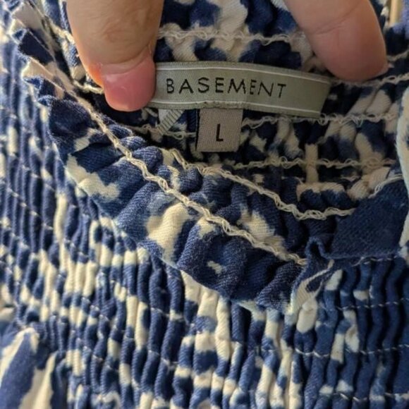 Blue & White Colored Print Midi Skirt - Picture 4 of 5